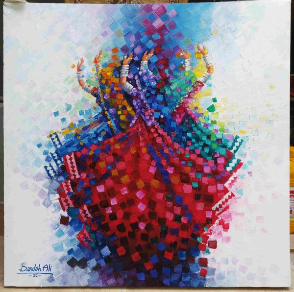 Dancing girl 36x36 inches # 3636001
