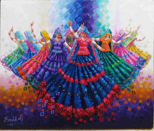 Dancing girl 36x36 inches # 3636002